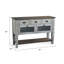 Buffet Camie, tiroirs rabattables, cascade brun gris acajou