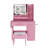 Vanity Desk With LED Mirror Lights And Power Outlet Charging Station, Makeup Dressing Table With 3 Drawers, 7 Shelves And Storage Stool, For Girls And Women-2018081466