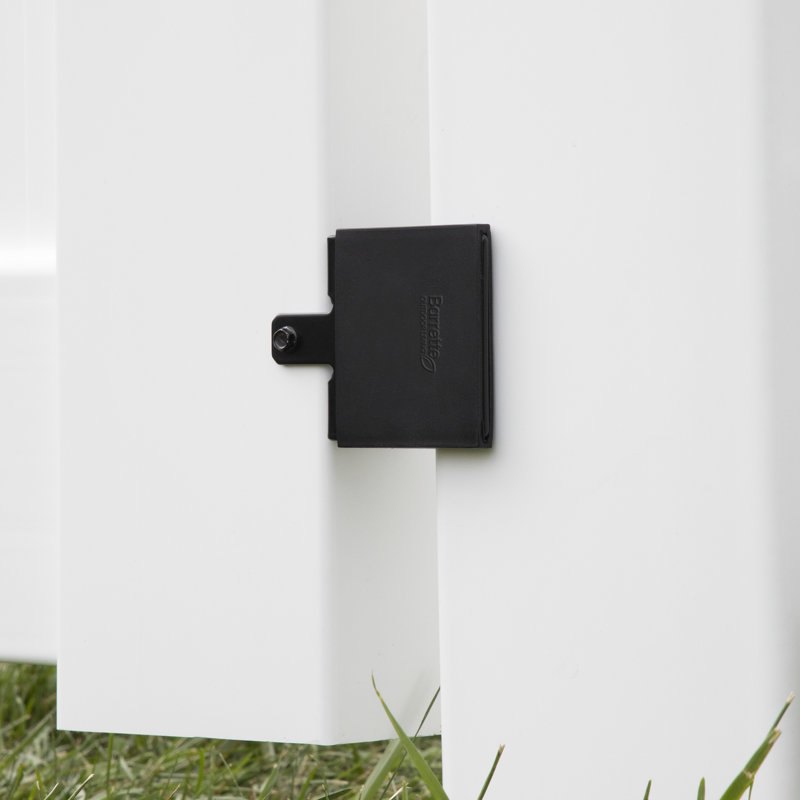 Black Steel Self-Closing Gate Stop for Fencing