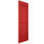 Volets extérieurs Americraft à deux panneaux plats égaux en bois véritable (par paire), 45,7 cm (L) x 205,7 cm (H), avec capuchons de volets en aluminium, rouge feu-136154233