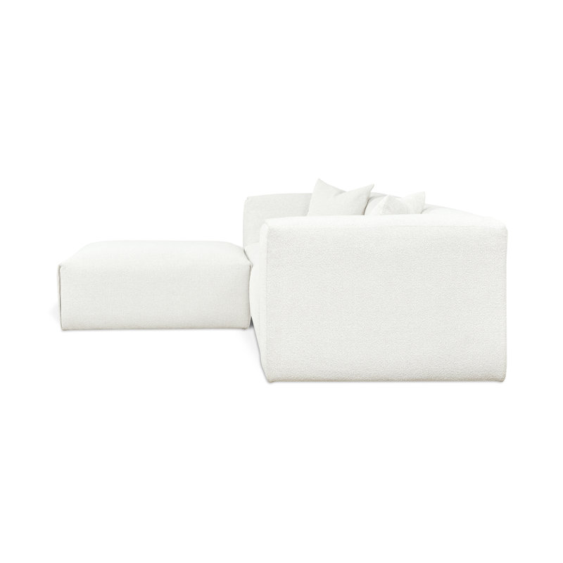 Nest Modular 3-PC Sectional, Bone Boucle