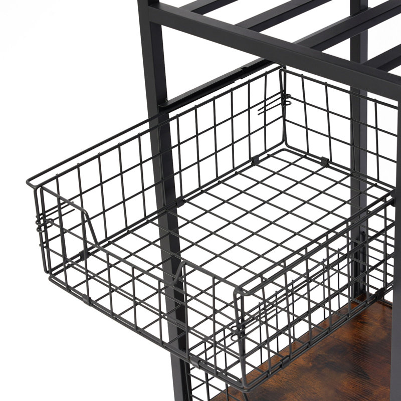 Kitchen Storage Rack Utility Storage Shelf With Hooks