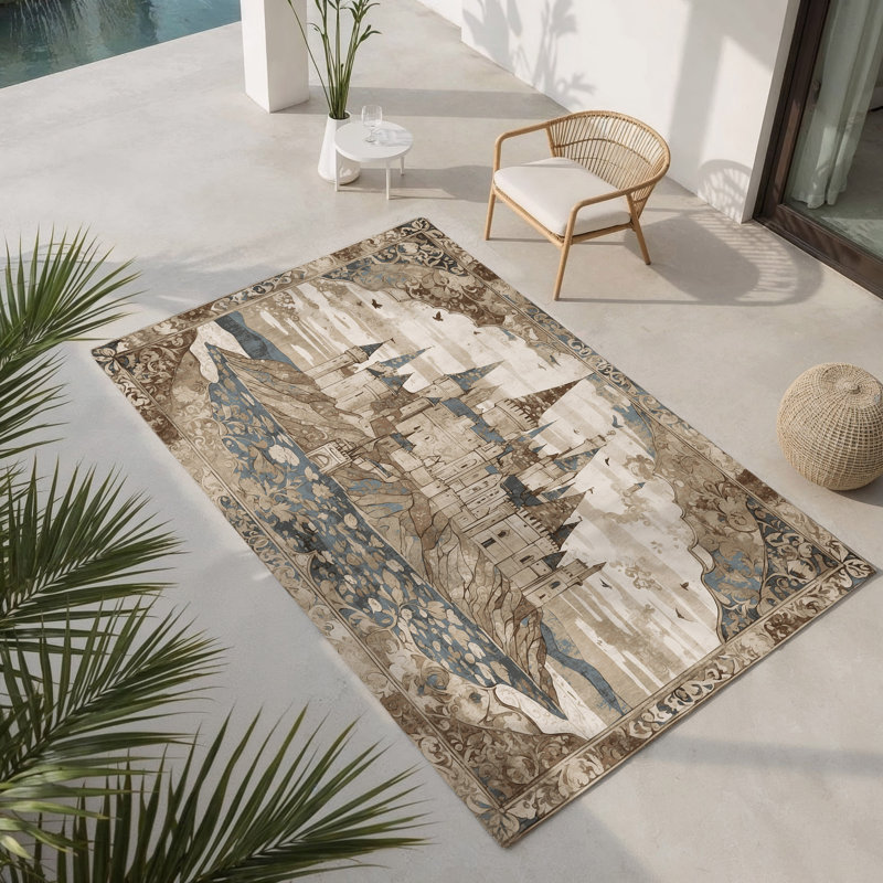 Tapis intérieur et extérieur Royal Crest, Rectangle 5 pi x 7 pi