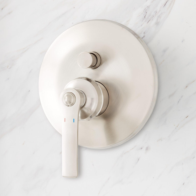 Cooper Complete Shower System with Rough-in Valve, 8", Brushed Nickel