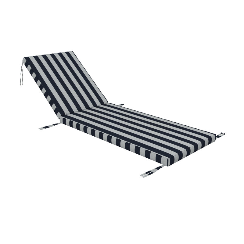 Outdoor Chaise Cushion With Sunbrella Fabric, 23" W x 75" D, Sunbrella® Expressive Mist