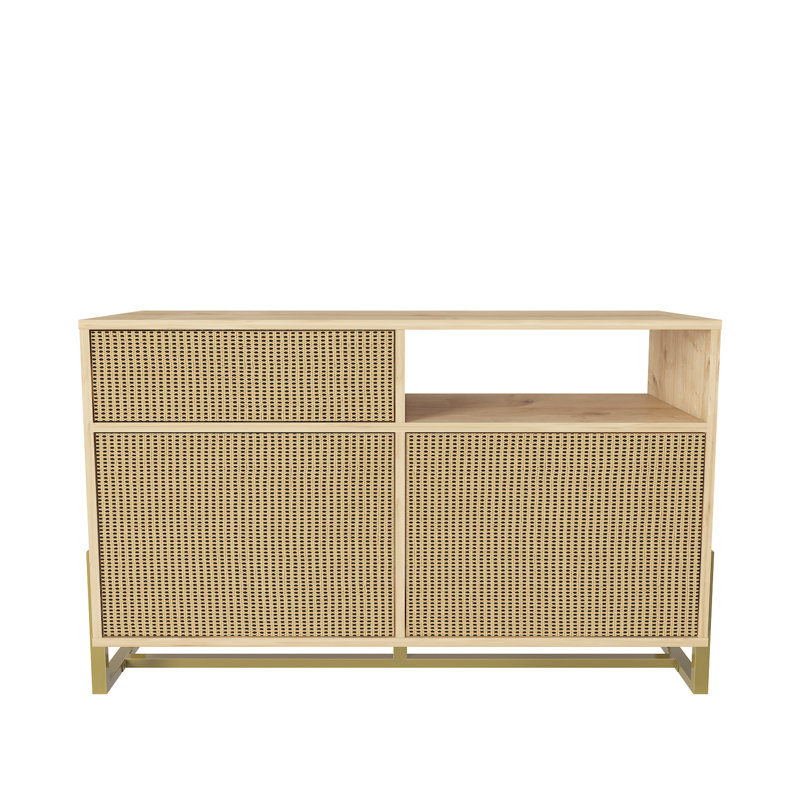 Nenzel 120cm Wide, Sapphire Oak/Rattan Pattern