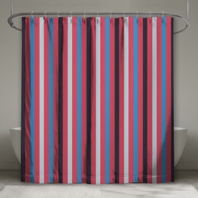 Vertical Striped Pattern Shower Curtains Extra Long