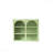 27.56" Green Modern Two-Door Wall Cabinet with Glass Doors - Three-Tier Storage, Woven Pattern, for Entryway & Bathroom-1379761285