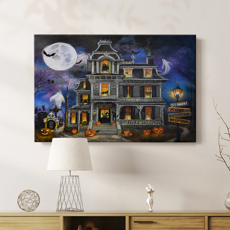 Haunted Mansion Moonlight - Gala enveloppé de cavas, H 40 po x l 60 po