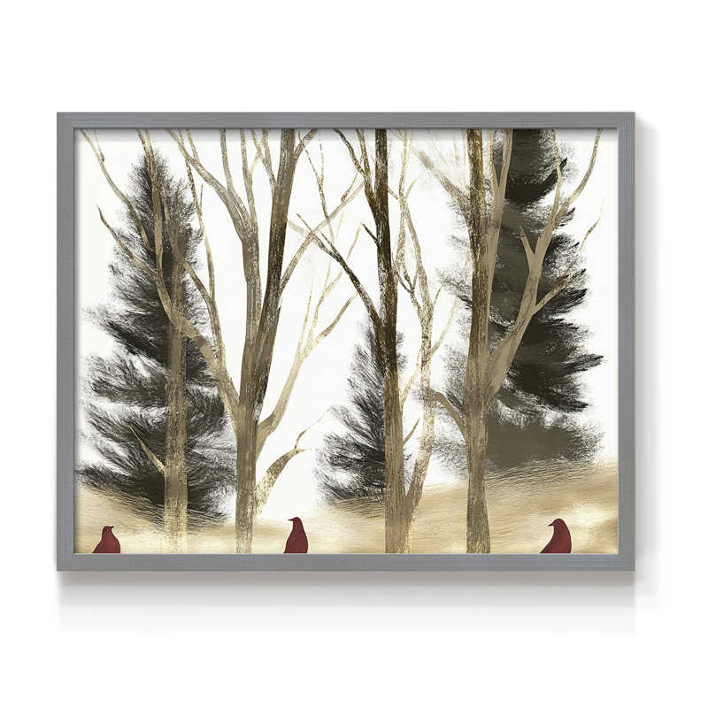 Chirstmas Art-CXXVII -Framed Print - Restickable, H 11 po x l 14 po, Gris