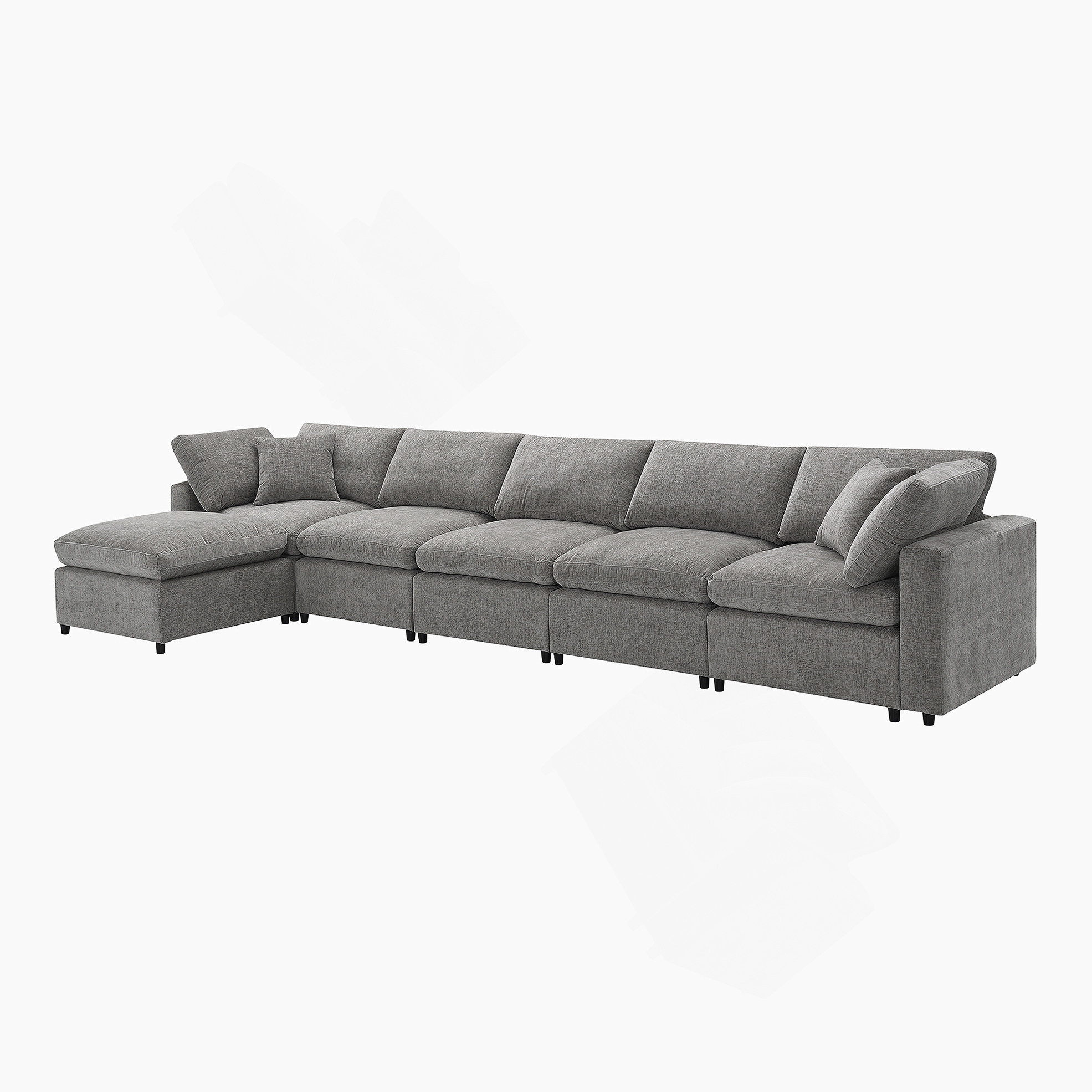 Latitude Run Modern Modular Cloud Sofa Bed 6 Seat Chenille Sectional