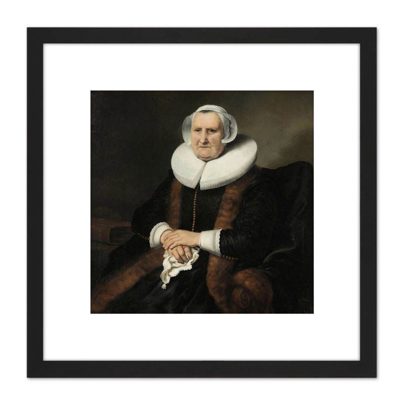 Portrait Old Lady Possibly Elisabeth Bas by Ferdinand Bol - Single Picture Frame Painting