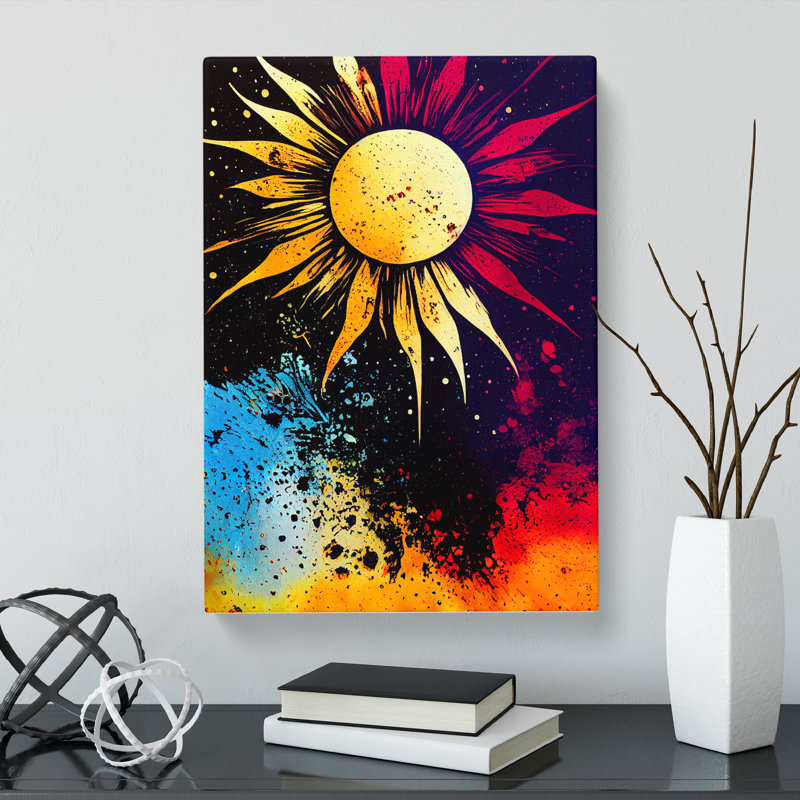 Giacchetto Sun Splatter Vol.1 - Wrapped Canvas, 76cm H x 50cm W x 3cm D