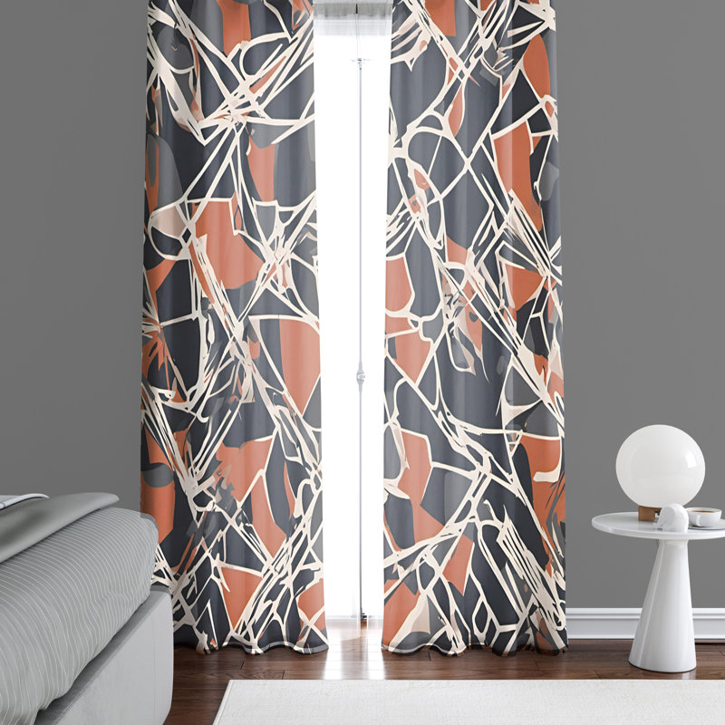 Semi Sheer Curtain Pair, 40" W x 82" L