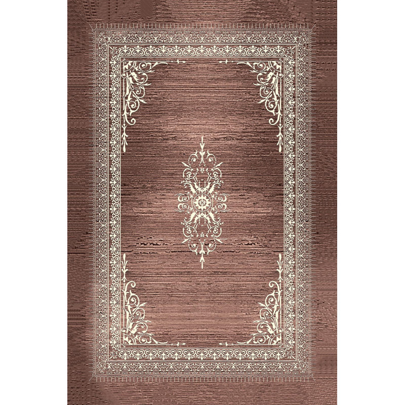 Stylish Woven Carpet (4 x 6 Feet), 100% Polyester, 0.3 in Pile Height | Antibacterial, Non-Slip PVC Dot Underside | Machine Washable, 3D Digital Printed Design | Perfect for Living Room, Bedroom & Office Decor