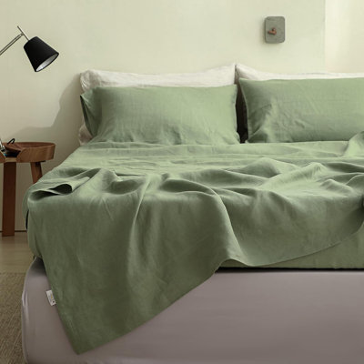 Ensemble de draps 100% lin, 6 pièces de draps en lin naturel français