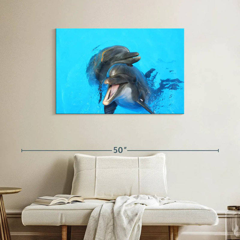 Happy Dolphins, 26" H x 39" W