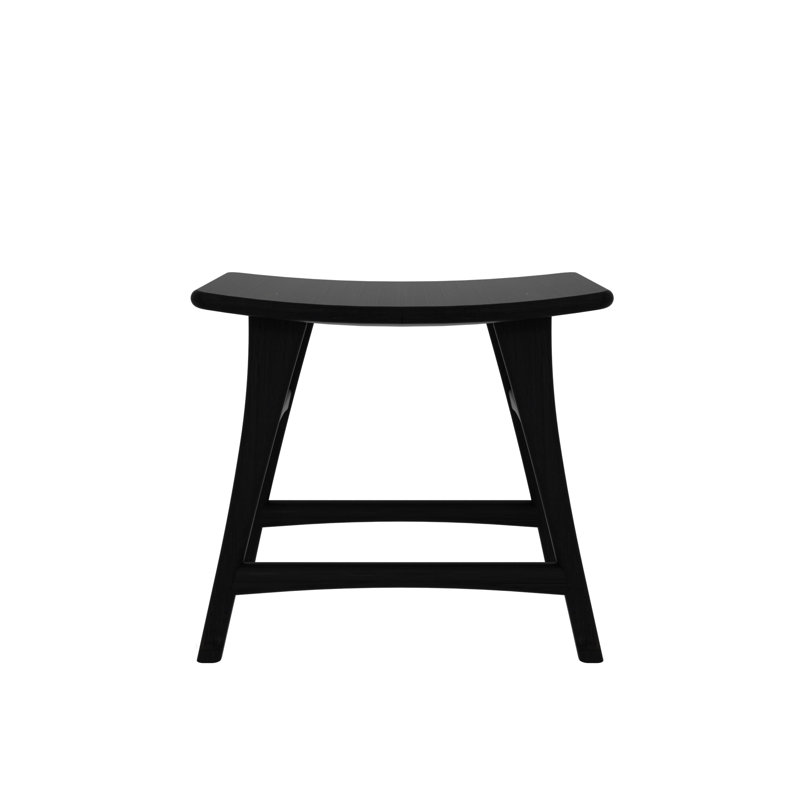 Osso Solid Wood Stool, Black
