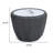 19.7" Pleated Leather and Marble Tabletop Drum Round End Table-1077475517