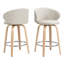 26" Upholstered Swivel Bar and Counter Stool with Wood Frame-325913600