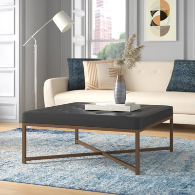 Aagna Faux Leather Ottoman