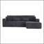 Canapé modulaire de 109 po, canapé modulaire Cloud avec assise profonde, canapé modulaire en L moderne avec méridienne droite, canapé rembourré pour salon, sans assemblage, (noir)-1505705520
