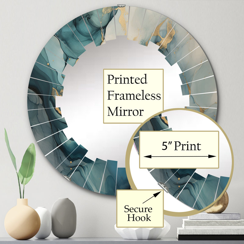 Ogorman - Miroir mural moderne rond, 24 po x 24 po