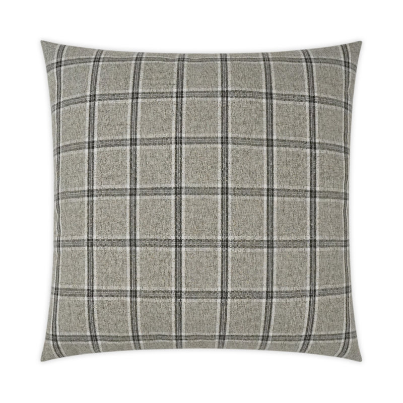 Mayfair Pillow Cover & Insert, Zinc Stripes, Square 24"