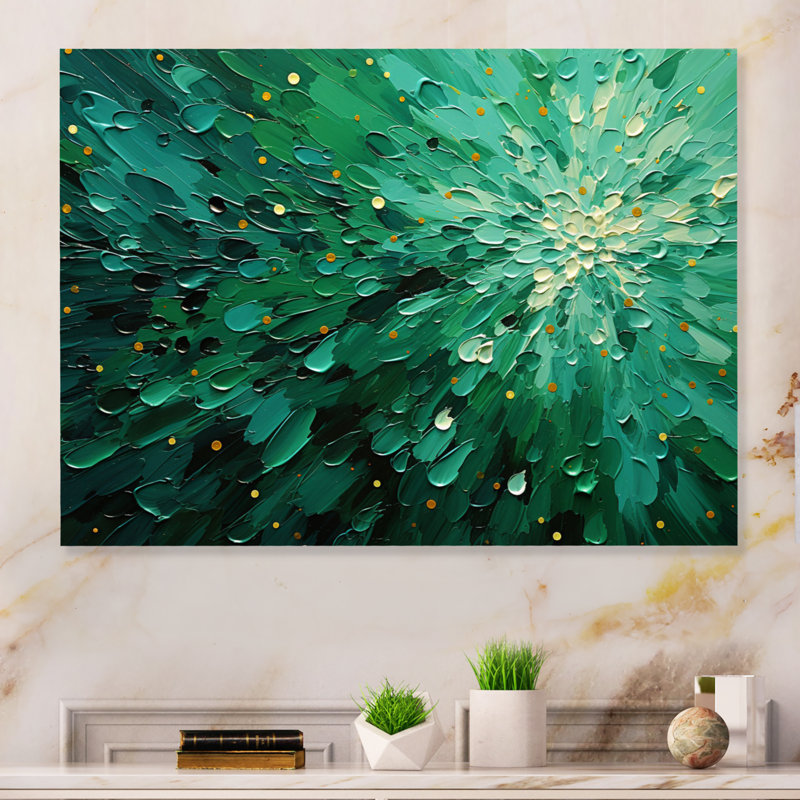 Emerald Euphoria II - reproduction d'art sur métal, H 12 po x l 20 po