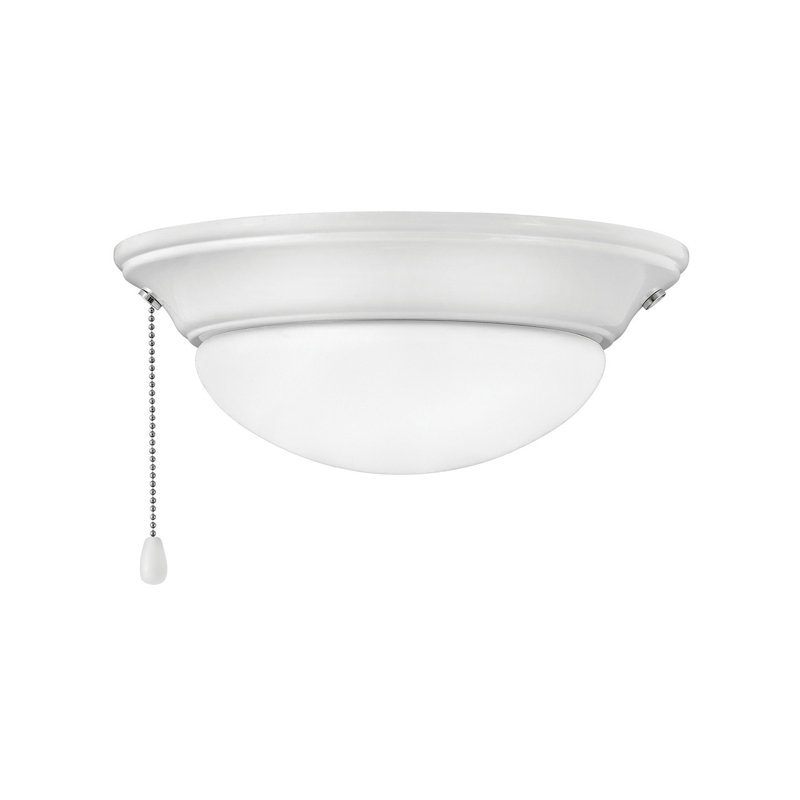 Small Low Profile Ceiling Fan Light Kit, White