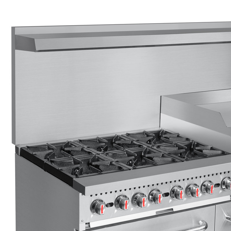 KoolMore 60'' W Double Oven Commercial Gas Range