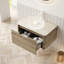 Meuble-lavabo de salle de bain avec lavabo, armoire de rangement flottante avec tiroir, pré-assemblé-401346140