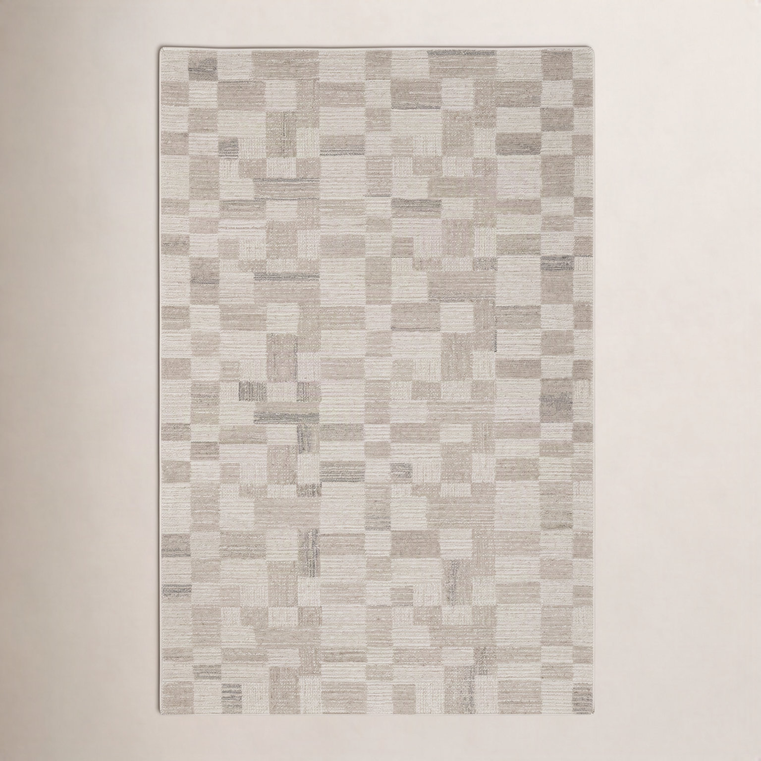 Tildi Hand-Tufted Plaid Wool Rug, Rectangle 2' x 3'