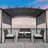 12 pi. L 9 pi. D Pergola en acier avec auvent-86163944