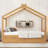 House Platform Bed with Two Drawers-197082945