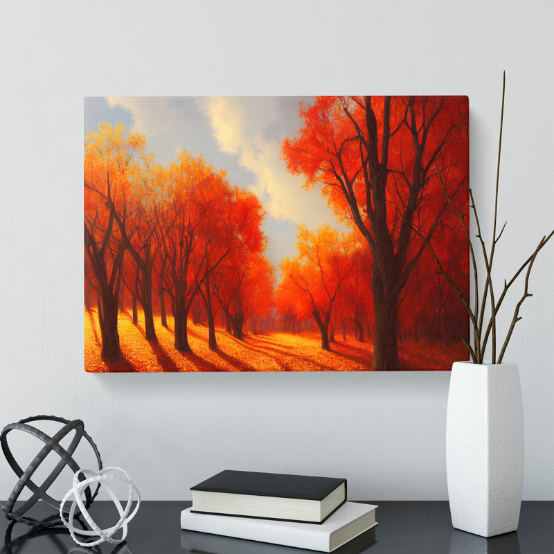 Engaging Autumn Forest - Wrapped Canvas