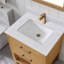 Plateau de meuble-lavabo simple en marbre 30 po avec lavabo - pour remplacement de meuble-lavabo, sans armoire