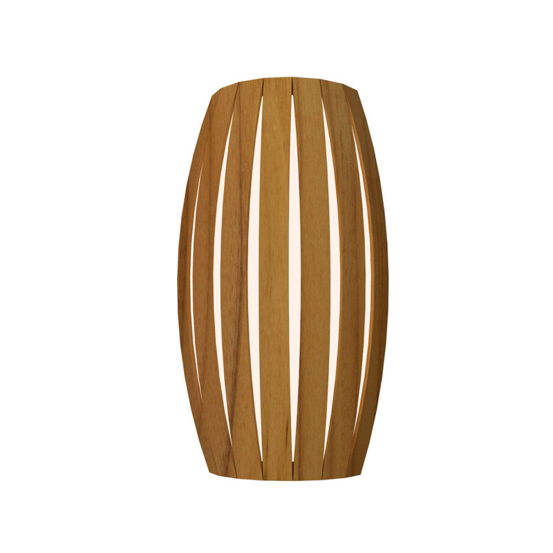Manufactured Wood LED Flush Mounted Sconce, Teak