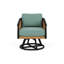 Galloway Swivel Lounge Chair In Tortoiseshell Finish-1732942346