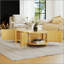 Table basse ovale cannelée avec rangement, bois d'hévéa massif, 1 tablette et 2 portes ouvertes, parfaite pour les salons modernes-304017559