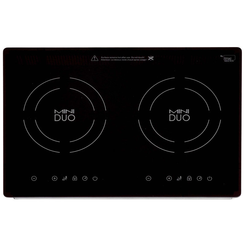 True Induction MD-2B 20 inch Dual Burner Ceramic-Glass Induction Cooktop 1750W UL858 Cert.