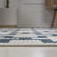 Tapis bleu marine / crème Kaliee-1662710708