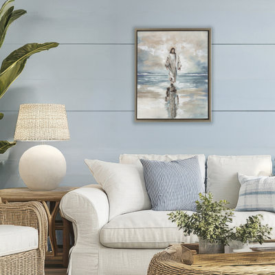 Cadre flottant Jésus sur l'eau, design par Elizabeth Medley