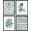 Forêt verte pastel aquarelle variété - ensemble de 4 reproductions de cadres photo simples-97762560-97762562