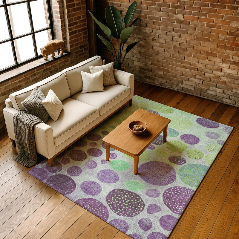 Tapis géométrique de qualité supérieure lavable à la machine AMF1899 Mayfield, Rectangle 10 pi x 14 pi