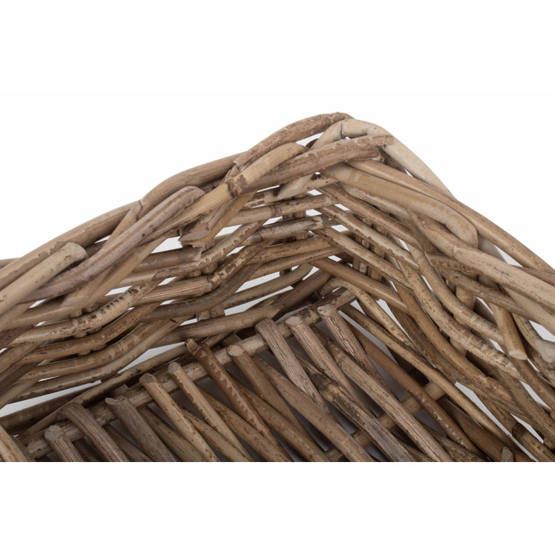 Rattan Shallow Storage Basket, 9 x 31 x 22