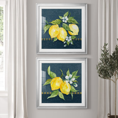 " Blue Lemon Squeeze I " 2 - Pieces