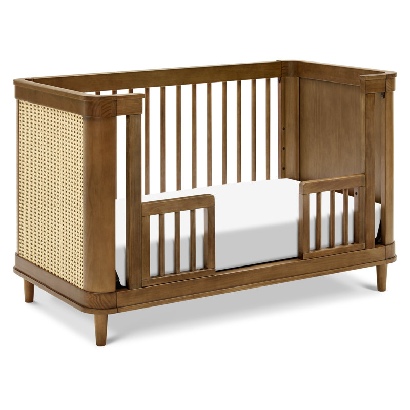 Marin with Cane 3-in-1 Convertible Crib, Natural/Walnut