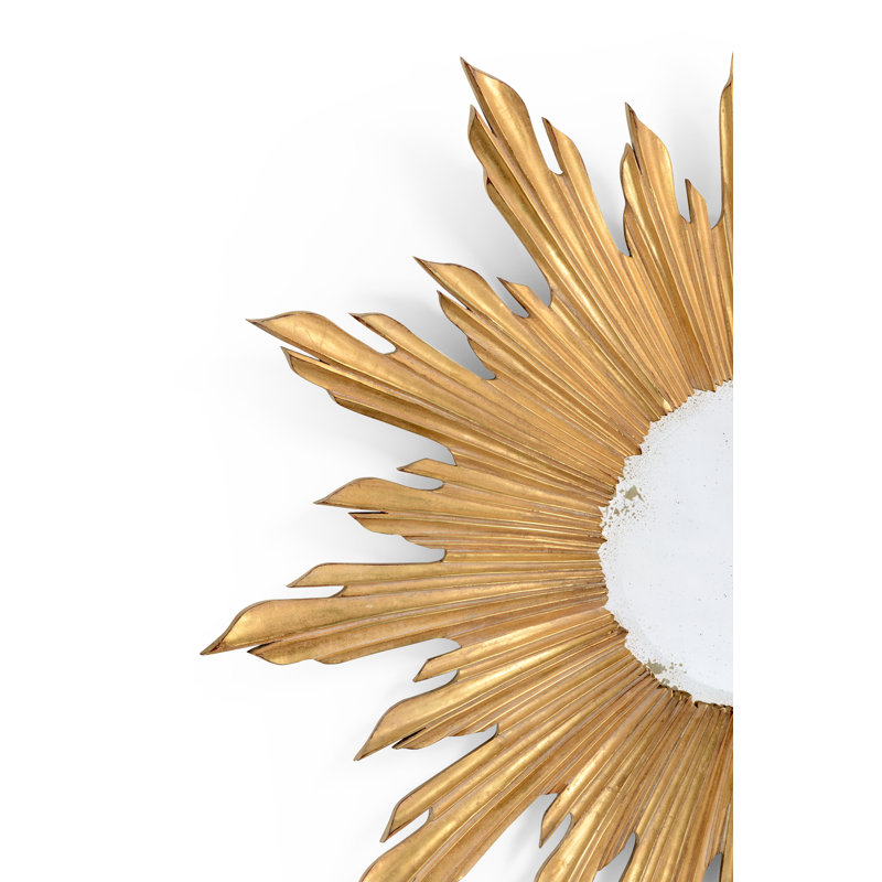 Versailles Flat Glass Wall Mirror, Light Antique Gold-Leaf