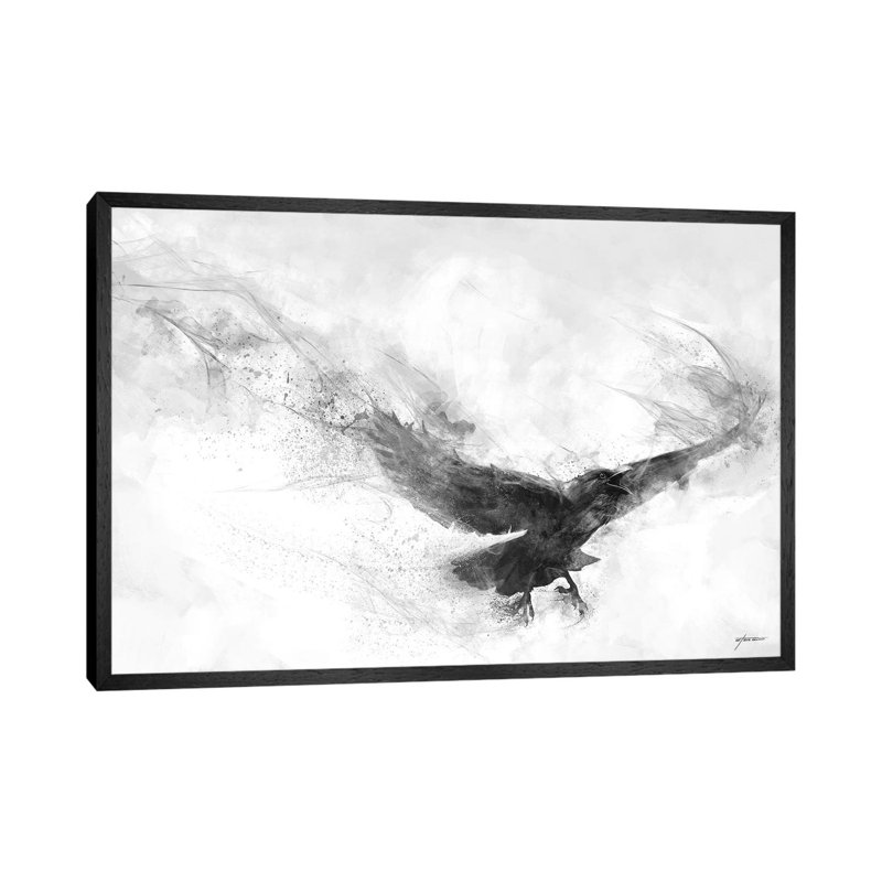 Raven's Flight by Steve Goad - Print on Canvas, Black Framed, 152.5 cm H x 101.5 cm W